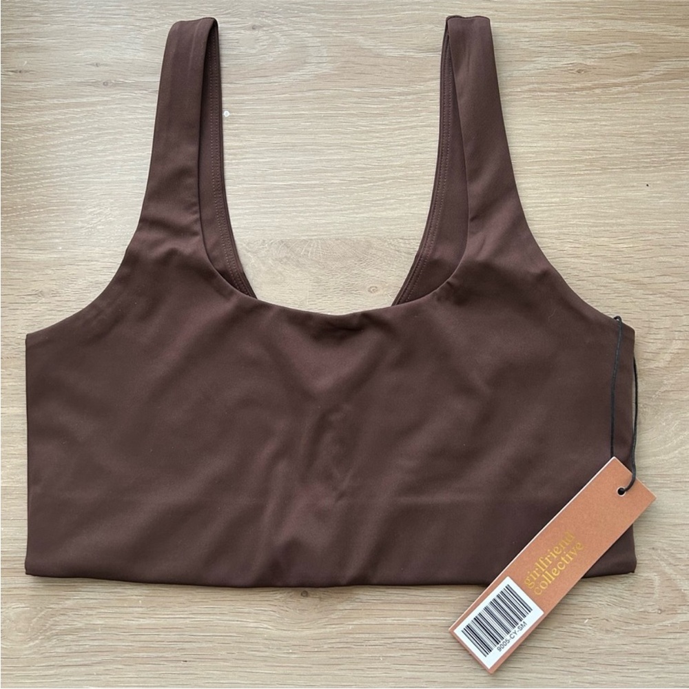 Girlfriend Collective Scoop Bralette in Espresso